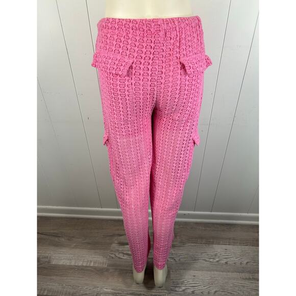 Surf Gypsy Hot Pink Crochet Cargo Pants in Size M - Picture 8 of 8